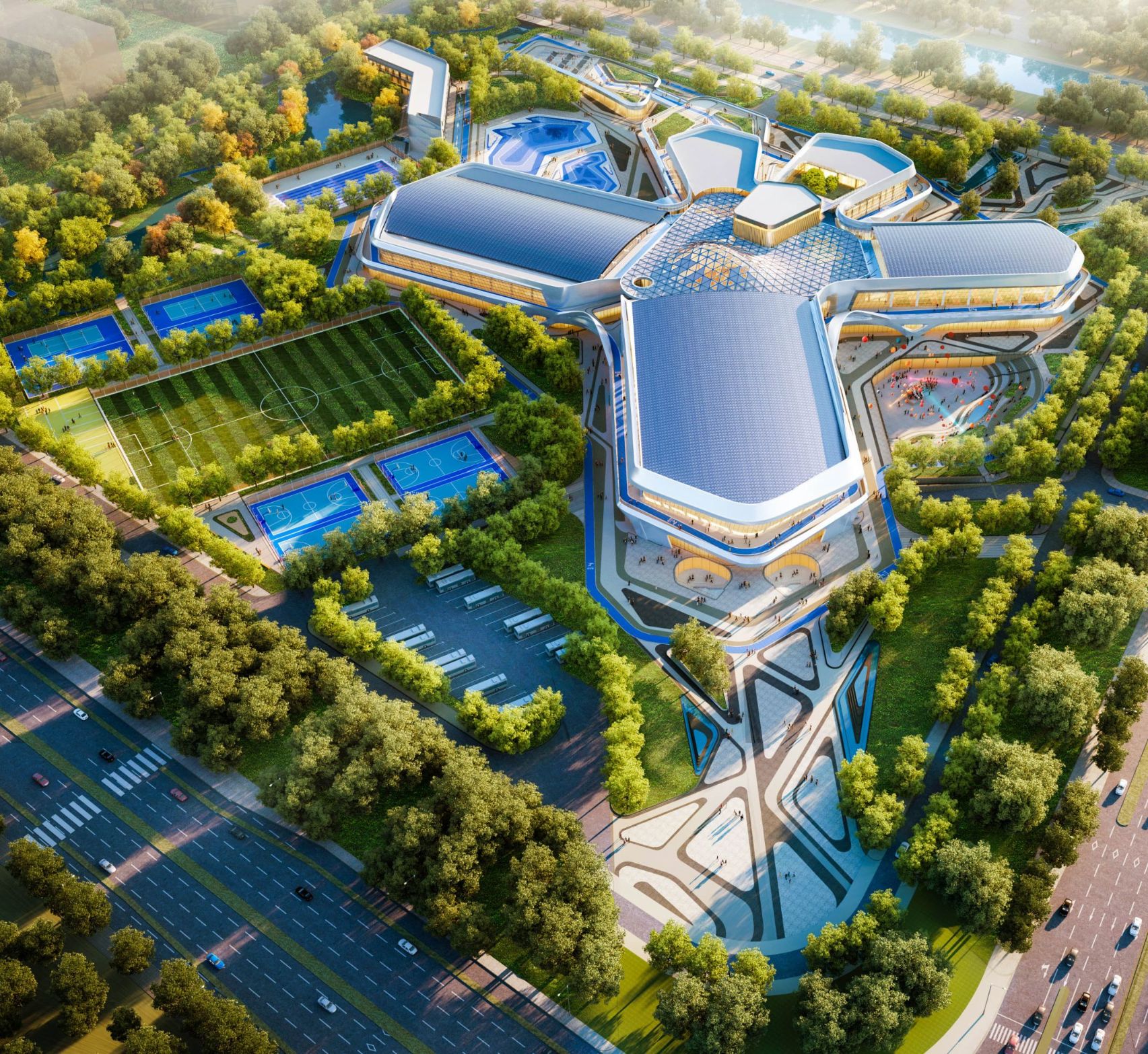 桐乡市全民健身中心暨李宁体育园天然草足球场