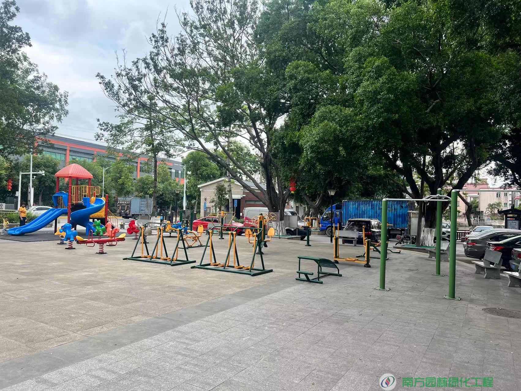 广东省东莞市东莞市区麻涌镇南洲村村民委员会南洲村向南公园园林绿化与养护